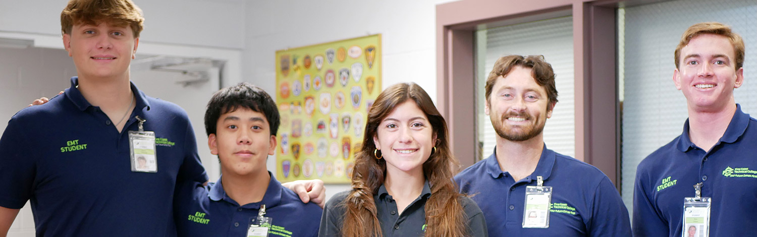 Group of EMT students