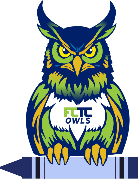 FCTC nursery program owl graphic showing owl with crayon